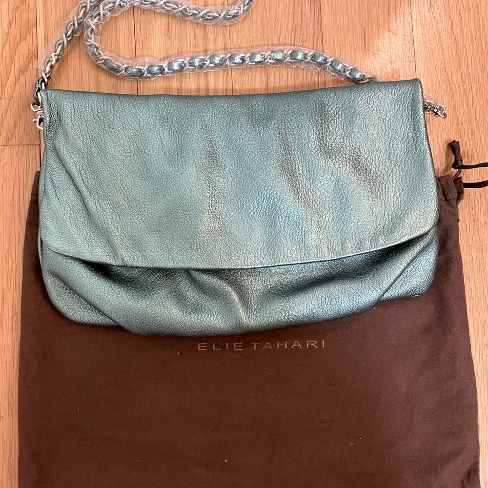 NTW Elie Tahari Emory Handbag Metal Chain